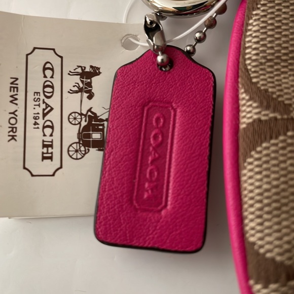 NWT Coach Brown & Pink Leather
Wristlet - Picture 6 of 6